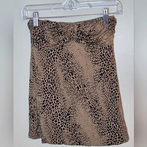Y2K Guess Leopard Print Viscose Blend Strapless‎ Millennium Glam Tube Top, Small